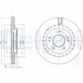 Диск тормозной Delphi BG3814