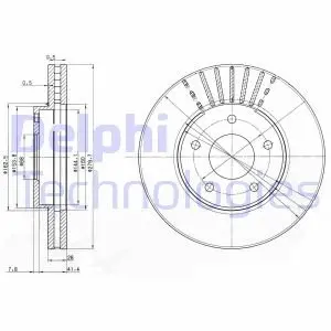 Гальмівні(тормозні) диски Delphi BG3816