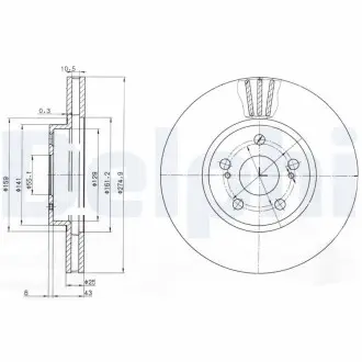 Тормозной диск Delphi BG3823