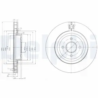 Тормозной диск Delphi BG3852