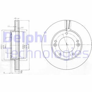 Диск тормозной Delphi BG3858