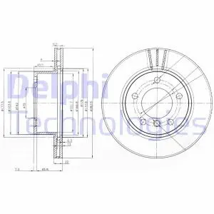 Диск тормозной Delphi BG3899C