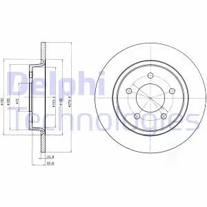 Диск тормозной Delphi BG3930