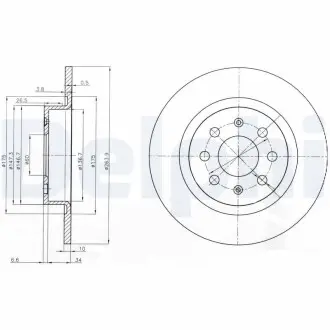 Диск тормозной Delphi BG3945