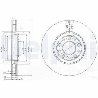 Тормозной диск Delphi BG3951