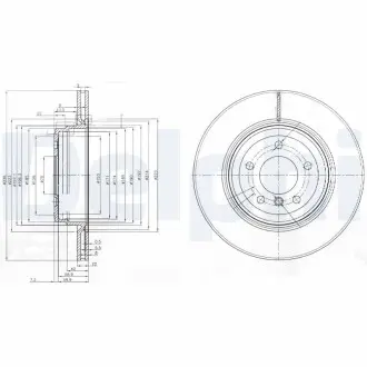 Тормозной диск Delphi BG3961