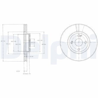 Тормозной диск Delphi BG3966