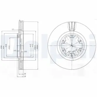Тормозные диски Delphi BG3972