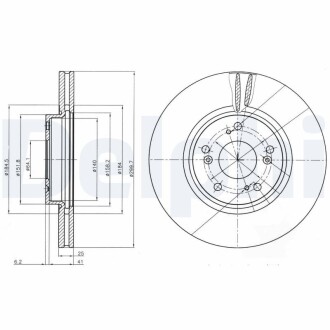 Гальмівний диск Delphi BG3978