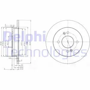 Диск тормозной Delphi BG3981C