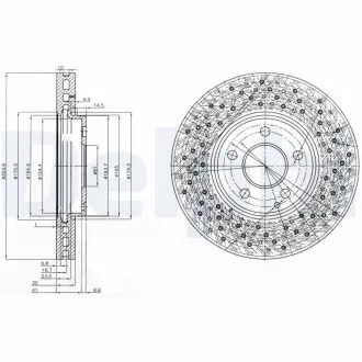 Диск тормозной Delphi BG3986