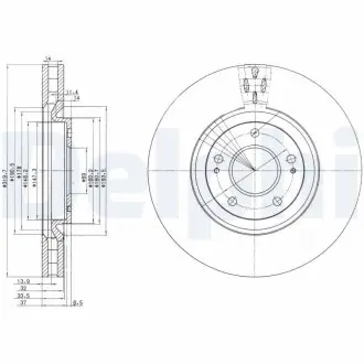 Тормозной диск Delphi BG3988