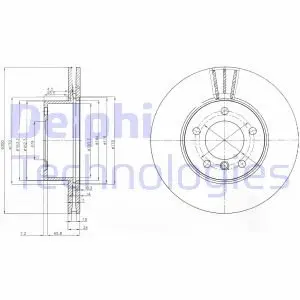 Диск тормозной Delphi BG3998C