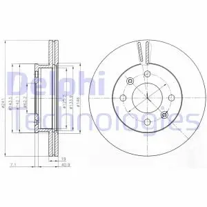 Диск тормозной Delphi BG4009