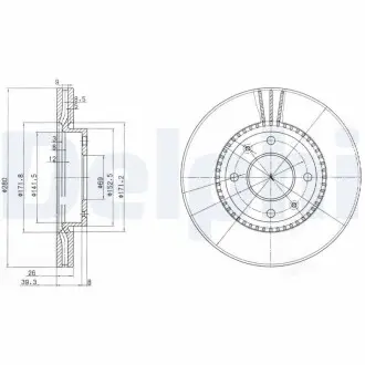 Диск тормозной Delphi BG4013