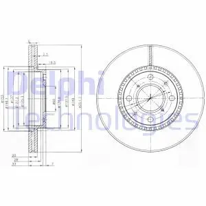 Диск тормозной Delphi BG4049C