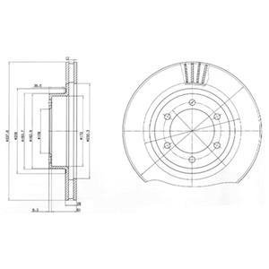 Диск тормозной TOYOTA Land cruiser &quot;F D=338mm &quot;03&gt;&gt; Delphi BG4052 (фото 1)