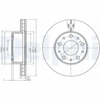 Диск тормозной Delphi BG4059