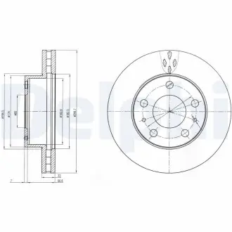Тормозной диск Delphi BG4060