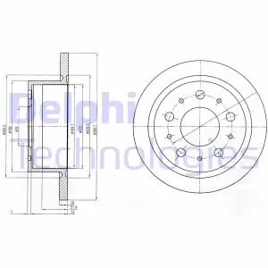 Диск тормозной Delphi BG4062