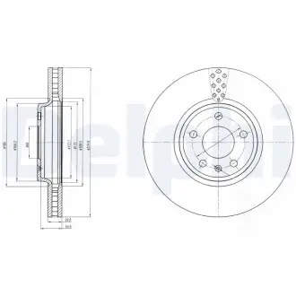 Гальмівні(тормозні) диски Delphi BG4080 (фото 1)