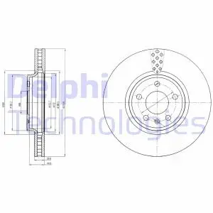 Диск гальмівний Delphi BG4080C