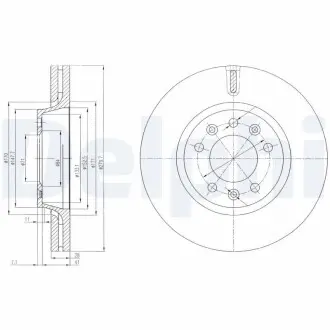 Гальмівний диск Delphi BG4084