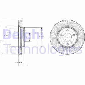 Диск тормозной Delphi BG4092C