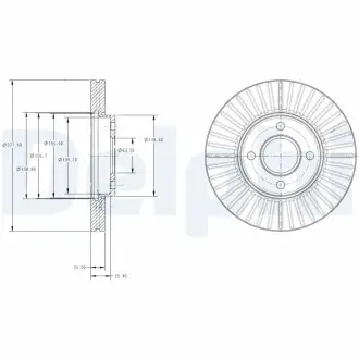 Тормозной диск Delphi BG4117