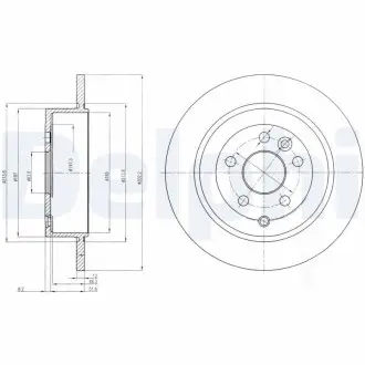 Диск тормозной Delphi BG4124C