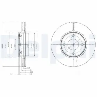Диск тормозной Delphi BG4127