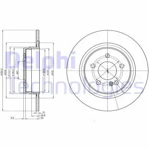 Диск гальмівний Delphi BG4153C
