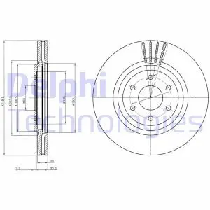 Диск тормозной Delphi BG4176C
