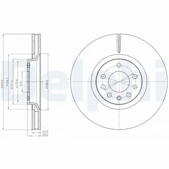 Тормозной диск Delphi BG4185C