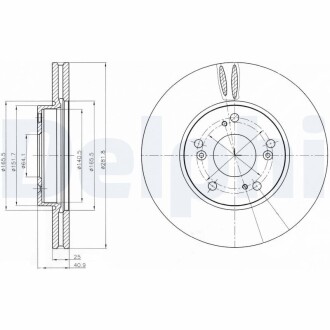 Гальмівний диск Delphi BG4186