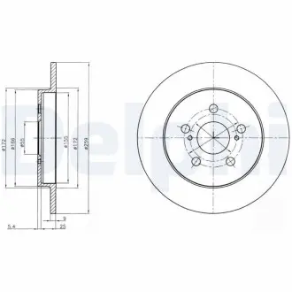 Тормозной диск Delphi BG4201C
