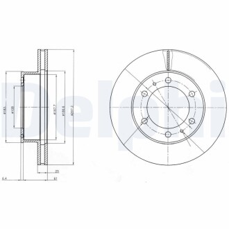 Диск тормозной Delphi BG4211C