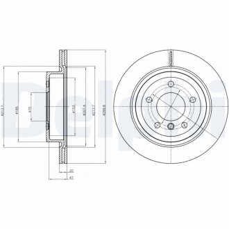 Тормозной диск Delphi BG4223C