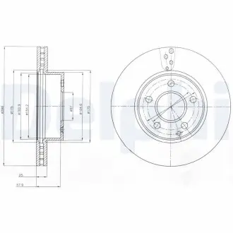 Тормозной диск Delphi BG4227C