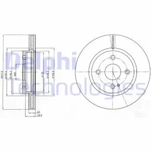 Диск тормозной Delphi BG4254C