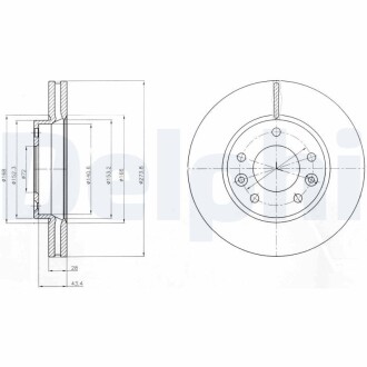 Диск гальмівний Delphi BG4261