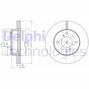 Диск тормозной Delphi BG4271C