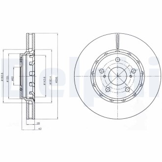 Диск тормозной Delphi BG4276