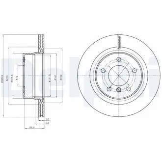 Диск тормозной Delphi BG4293C