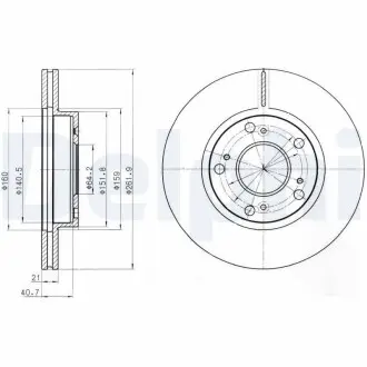 Тормозной диск Delphi BG4294