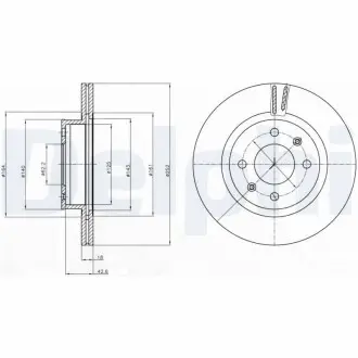 Диск тормозной Delphi BG4295