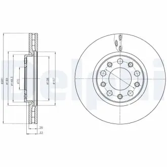 Тормозной диск Delphi BG4314