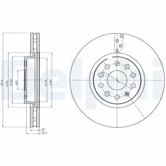 Диск тормозной Delphi BG4330C