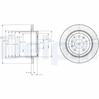 Диск тормозной зад. Mazda CX-7 2.3T 07- Delphi BG4336