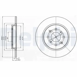Гальмівний диск Delphi BG4385C